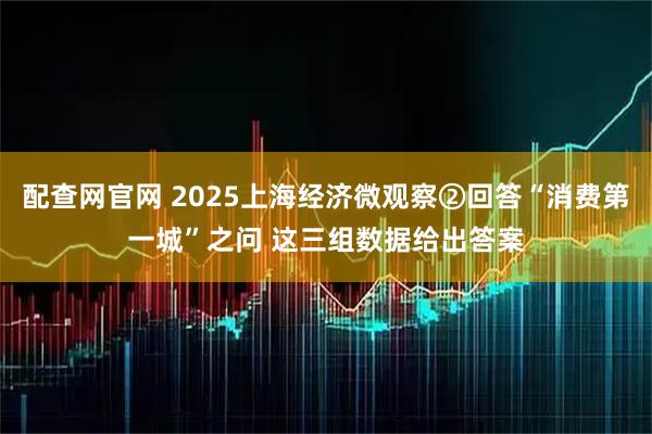 配查网官网 2025上海经济微观察②回答“消费第一城”之问 这三组数据给出答案